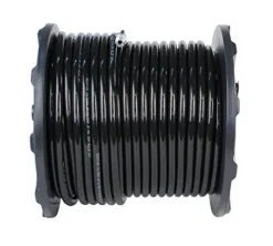 Schieffer Co. 3/8in. x 300ft. 4000 PSI Thermoplastic Sewer Jetter Hose with 8.0 Orifice Button Nose and Rotating Nozzles Clear