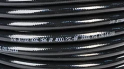 Schieffer Co. 3/8in. x 300ft. 4000 PSI Thermoplastic Sewer Jetter Hose with 8.0 Orifice Button Nose and Rotating Nozzles Clear