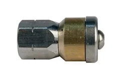 Schieffer Co. 3/8in. x 300ft. 4000 PSI Thermoplastic Sewer Jetter Hose with 8.0 Orifice Button Nose and Rotating Nozzles Clear