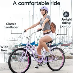 Schwinn Adult Beach Cruiser Bike Purple