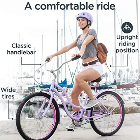 Schwinn Adult Beach Cruiser Bike Purple