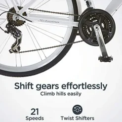 Schwinn Discover Hybrid Bike 21-Speed 28-Inch White