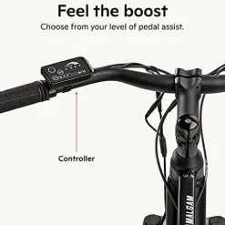 Schwinn Electric Hybrid Bike 18.5-Inch Aluminum Frame Matte Black