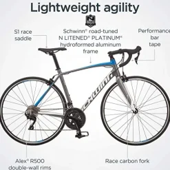 Schwinn Fastback Carbon Road Bike 51cm Medium Charcoal