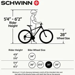 Schwinn GTX 2.0 Comfort Adult Hybrid Bike 700c Black/Blue