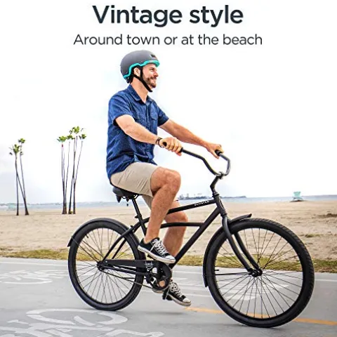 Schwinn Huron Adult Beach Cruiser Bike 26-Inch Black