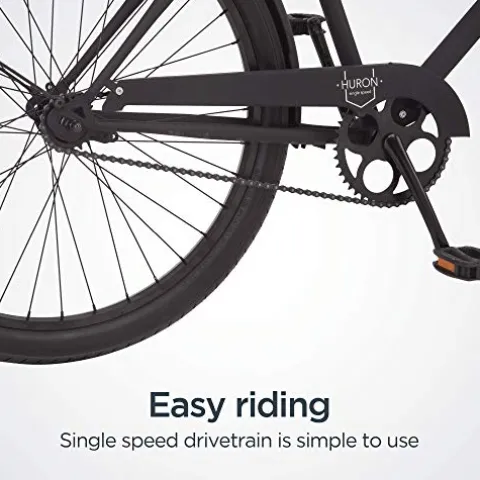 Schwinn Huron Adult Beach Cruiser Bike 26-Inch Black