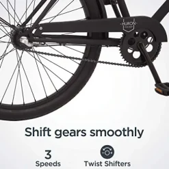 Schwinn Huron Adult Beach Cruiser Bike 3-Speed Black