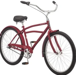 Schwinn Huron Adult Beach Cruiser Bike 26-Inch Red