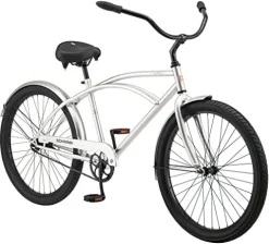 Schwinn Huron Adult Beach Cruiser Bike 26-Inch Silver