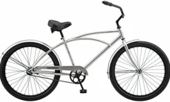 Schwinn Huron Adult Beach Cruiser Bike 26-Inch Silver