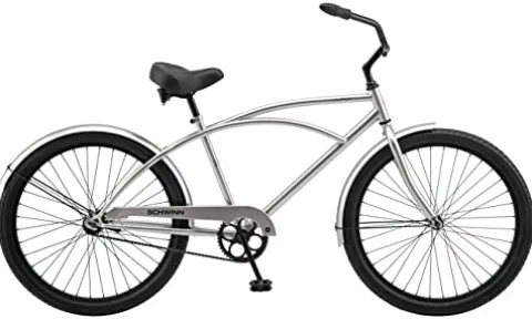 Schwinn Huron Adult Beach Cruiser Bike 26-Inch Silver