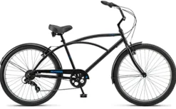 Schwinn Huron Adult Beach Cruiser Bike 26-Inch 7-Speed Black