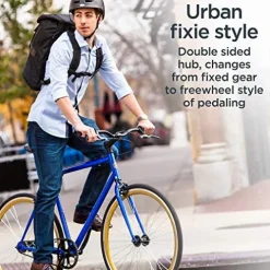 Schwinn Kedzie Single-Speed Fixie Road Bike Blue