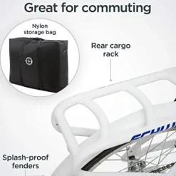 Schwinn Loop Adult Folding Bike White