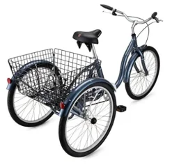 Schwinn Meridian Adult Tricycle Bike Slate Blue (24-Inch Wheels)