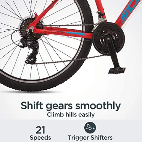 Schwinn Mesa 3 Adult Mountain Bike 21-Speed 27.5-inch Red