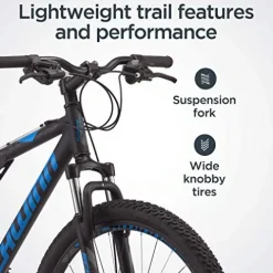 Schwinn S29 Mountain Bike 29-Inch 21-Speed Aluminum Matte Black/Blue