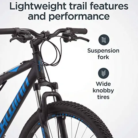 Schwinn S29 Mountain Bike 29-Inch 21-Speed Aluminum Matte Black/Blue