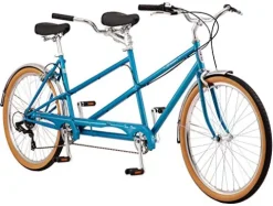 Schwinn Twinn Classic Tandem Adult Beach Cruiser Bike Blue