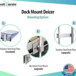 Scott Aerator De-Icer for Lakes & Ponds 1/3 HP 115V Stainless Steel Dock Mount