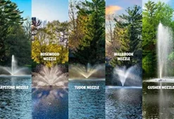 Scott Aerator Great Lakes Large Pond Fountain 3/4 HP 115V 100ft Cord 5 Patterns