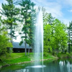 Scott Aerator Gusher Fountain 1 HP 115V Decorative Pond Aerator with 100 ft Electric Cord