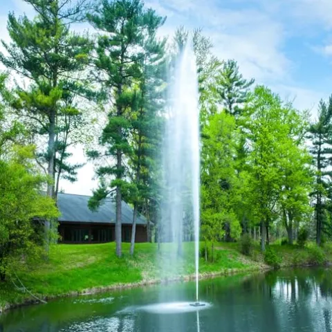 Scott Aerator Gusher Fountain 1 HP 115V Decorative Pond Aerator with 100 ft Electric Cord