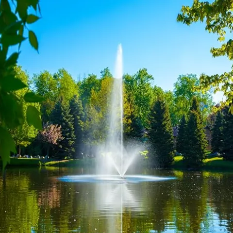 Scott Aerator Skyward Fountain 1 HP 230V Pond Aerator with 200 ft. Electric Cord