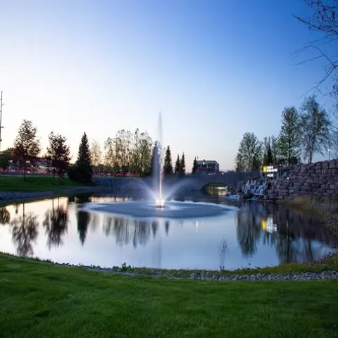 Scott Aerator Skyward Fountain 1 HP 230V Pond Aerator with 200 ft. Electric Cord