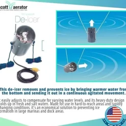 Scott Aerator Slinger De-Icer for Lakes & Ponds 3/4 HP 115V Stainless Steel
