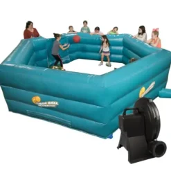 SCS Direct Inflatable Gaga Ball Pit 15′ Court with Electric Air Pump Blue