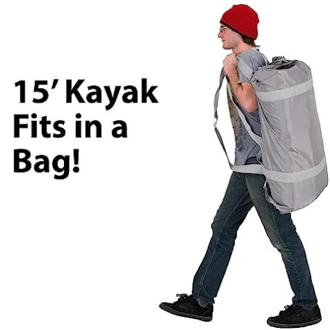 Sea Eagle 465FT Fasttrack Inflatable 15’3″ Touring Kayak Blue/Gray