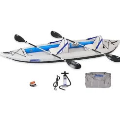 Sea Eagle 385FT Fasttrack Inflatable 12’6″ Touring Kayak Blue/White
