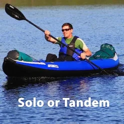 Sea Eagle 380X Explorer Inflatable Kayak Solo Deluxe Blue/White