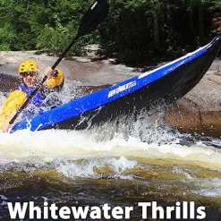 Sea Eagle 380X Explorer Inflatable Kayak Solo Deluxe Blue/White