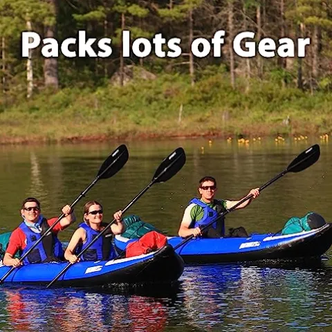 Sea Eagle 380X Explorer Inflatable Kayak Solo Deluxe Blue/White