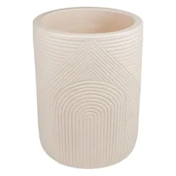 Seasonal Living Provenance Signature Ceramic 2-Piece Textured Planters Cream