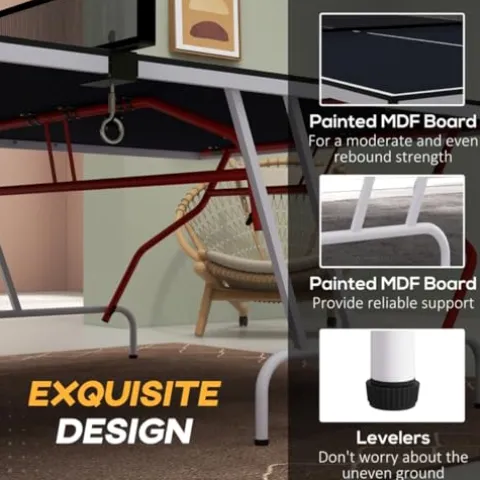 Senyuzhilan Portable Folding Ping Pong Table Charcoal Gray