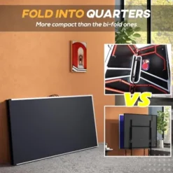 Senyuzhilan Portable Folding Ping Pong Table Charcoal Gray