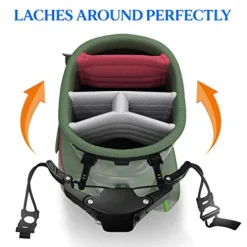 SereneLife 3 Wheel Golf Push Cart – Lightweight Folding Walking Push Cart Roller Golf Bag Holder with Brake, Bracket, and Storage – Assorted