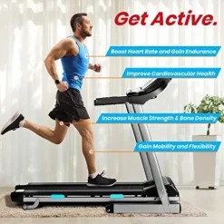 SereneLife Foldable Digital Home Gym Treadmill Black