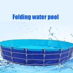 Sermair Canvas Folding Swimming Pool Multi-Functional Water Storage Tank Blue