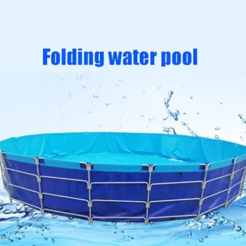 Sermair Canvas Folding Swimming Pool Multi-Functional Water Storage Tank Blue