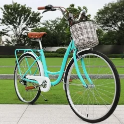 ShangWen Women Beach Cruiser Bike 7-Speed Hybrid Bicycle GN