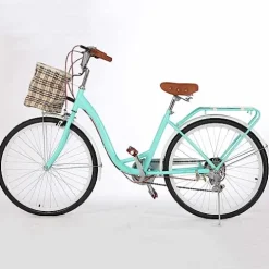 ShangWen Women Beach Cruiser Bike 7-Speed Hybrid Bicycle GN