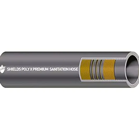 SHIELDS HOSE Poly X Sanitation Hose 1.5″ x 50′