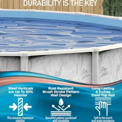 Shop Square 24 Ft x 52 Inch Steel Wall Above Ground Pool Silver