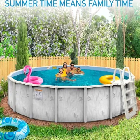 Shop Square 24 Ft x 52 Inch Steel Wall Above Ground Pool Silver