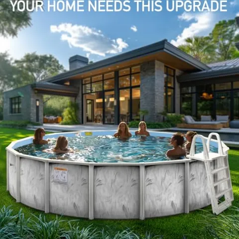 Shop Square 24 Ft x 52 Inch Steel Wall Above Ground Pool Silver